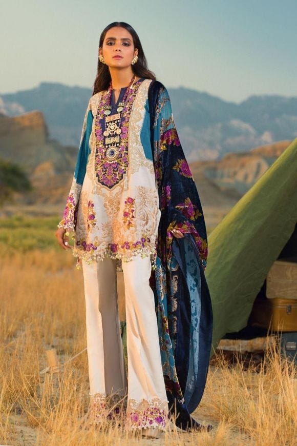 SANA SAFINAZ WINTER SHAWL COLLECTION UNSTITCHED THREE PIECE SUIT 2A