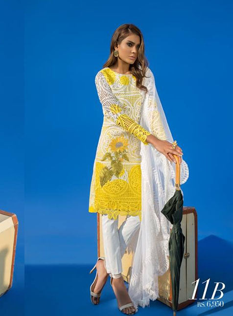 SANA SAFINAZ LAWN COLLECTION THREE PIECE UNSTITCHED SUIT 11B