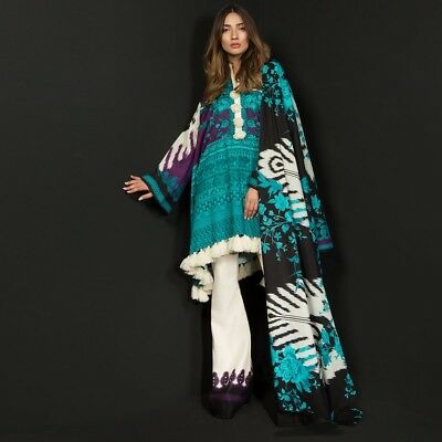 SANA SAFINAZ MUZLIN SPRING SUMMER UNSTITCHED THREE PIECE SUIT 22B